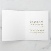 メリークリスマスヴィンテージホリーベリーとメッセージ カード (内部)