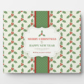 メリークリスマスヴィンテージホリーベリー フォトプラーク (正面)