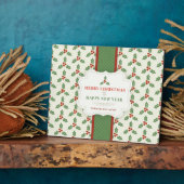 メリークリスマスヴィンテージホリーベリー フォトプラーク (側面)