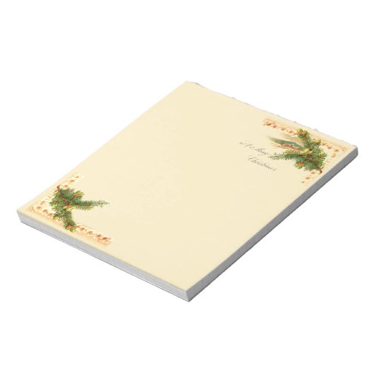 メリークリスマスヴィンテージメモ帳 ノートパッド (回転)