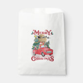 メリークリスマスヴィンテージレッドサンタトラック フェイバーバッグ (正面)
