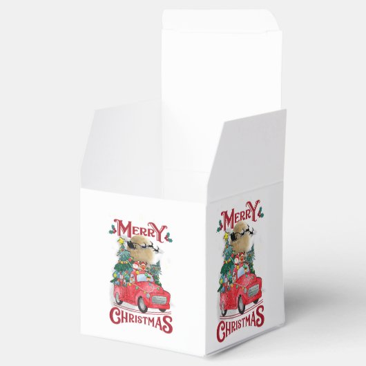 メリークリスマスヴィンテージレッドサンタトラック フェイバーボックス (オープン)