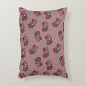 メリークリスマスヴィンテージレッドトラック アクセントクッション (正面(垂直))