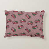 メリークリスマスヴィンテージレッドトラック アクセントクッション (裏面)