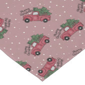 メリークリスマスヴィンテージレッドトラック ショートテーブルランナー (コーナー)