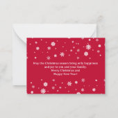 メリークリスマスヴィンテージレトロホリデー2枚 ノートカード (裏面)