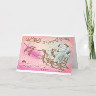 メリークリスマスヴィンテージレトロ カード
