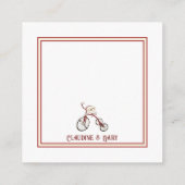 メリークリスマスヴィンテージ三輪車ジョイギフトラベル エンクロージャーカード (裏面)