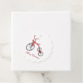 メリークリスマスヴィンテージ三輪車メッセージカード フェイバータグ (インサイチュ)