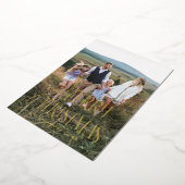 メリークリスマスヴィンテージ渦巻写真 箔シーズンカード (回転した状態)