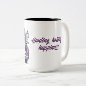 メリークリスマスヴィンテージ紫色のトラック ツートーンマグカップ (正面右)