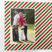 メリークリスマスヴィンテージ要素はっきりしたタイポグラフィ 三つ折りクリスマスカード (内部最初)