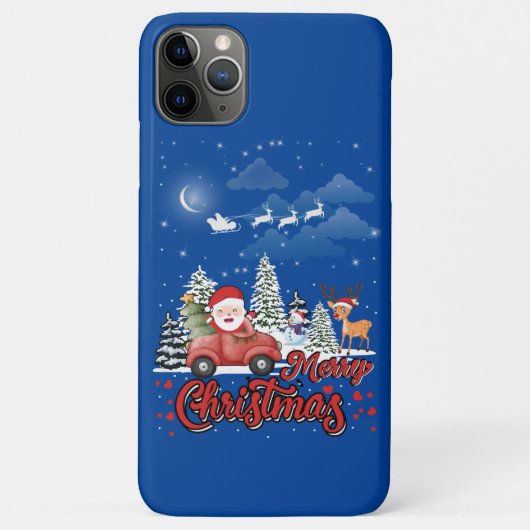 メリークリスマスヴィンテージ赤サンタートラックギフト Case-Mate iPhoneケース (裏面)