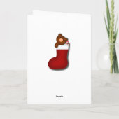 メリークリスマスヴィンテージ金ゴールドポケットウォッチカード シーズンカード (裏面)