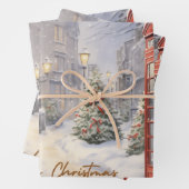 メリークリスマスヴィンテージ電話ブース ラッピングペーパーシート (インサイチュ)