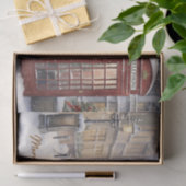 メリークリスマスヴィンテージ電話ブース 薄葉紙 (ギフト)