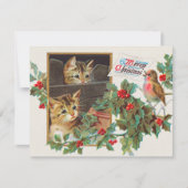 メリークリスマスヴィンテージ1911イラストレーション カード (正面)