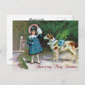 メリークリスマスヴィンテージ シーズンポストカード (正面/裏面)