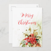 メリークリスマスヴィンテージ シーズンポストカード (正面/裏面)