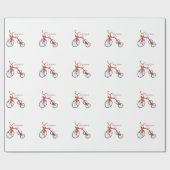 メリークリスマス三輪車ラッピング紙 ラッピングペーパー (フラット)