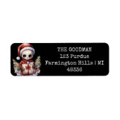 メリークリスマス不気味ゴシック ラベル (正面)