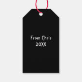 メリークリスマス不気味スケルトンゴシック ギフトタグ (裏面)