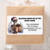 メリークリスマス不気味スケルトンゴシック ラベル (インサイチュ)