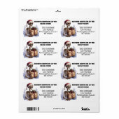 メリークリスマス不気味スケルトンゴシック ラベル (フルシート)