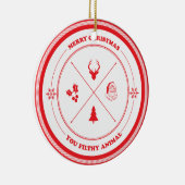 メリークリスマス不潔な動物 セラミックオーナメント (右)