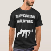 メリークリスマス不潔な動物 Tシャツ (正面)