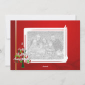 メリークリスマス両面3フォトホリデーカード シーズンカード (裏面)