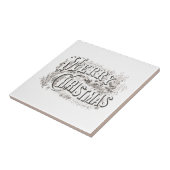 メリークリスマス付きヴィンテージタイル タイル (側面)