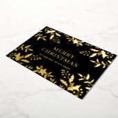 メリークリスマス企業のの挨拶金ゴールド 箔シーズンカード (回転した状態)