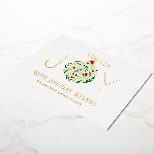 メリークリスマス企業のの挨拶金ゴールド 箔シーズンカード (回転した状態)