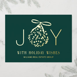 メリークリスマス企業のの挨拶金ゴールド 箔シーズンカード