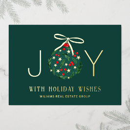 メリークリスマス企業のの挨拶金ゴールド 箔シーズンカード