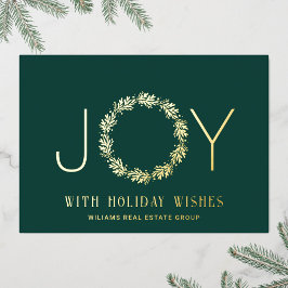 メリークリスマス企業のの挨拶金ゴールド 箔シーズンカード