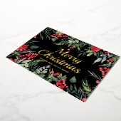 メリークリスマス企業のの挨拶金ゴールド 箔シーズンカード (回転した状態)