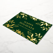 メリークリスマス企業のの挨拶金ゴールド 箔シーズンカード (回転した状態)