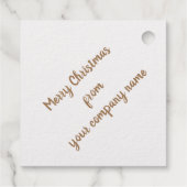 メリークリスマス企業のホイルパーソナライズされたカード フェイバータグ (裏面)
