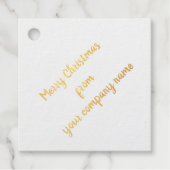 メリークリスマス企業のホイルパーソナライズされたカード フェイバータグ (正面)