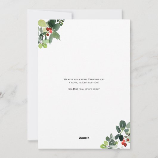 メリークリスマス企業のリースカード シーズンカード (裏面)