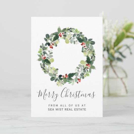 メリークリスマス企業のリースカード（ロゴ付き） シーズンカード (スタンド正面)