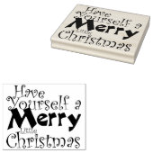 メリークリスマス休暇を取る ラバースタンプ (押印)