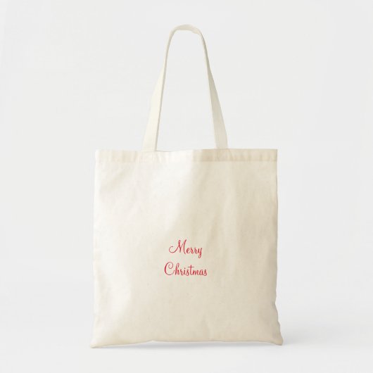 メリークリスマス休暇を追加する家族の名前フォトギフト トートバッグ (正面)