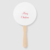 メリークリスマス休暇を追加する家族の名前フォトギフト ハンドファン (裏面)