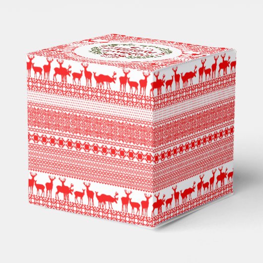 メリークリスマス伝統的のパーソナライズされたお願い フェイバーボックス (裏面サイド)