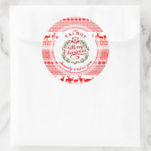 メリークリスマス伝統的パーソナライズされたラウンドS ラウンドシール (バッグ)