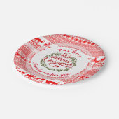 メリークリスマス伝統的Pパーソナライズされたプレート ペーパープレート (アングル)