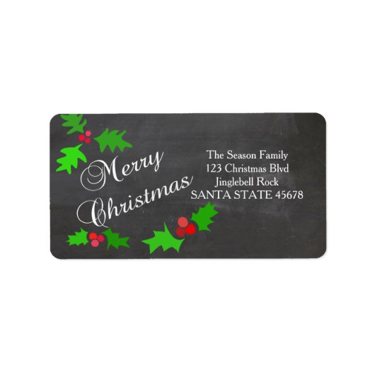 メリークリスマス住所 シール (正面)